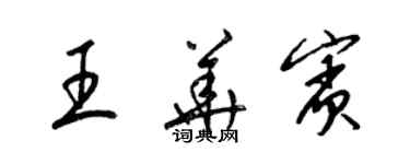 梁錦英王華賓草書個性簽名怎么寫