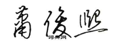 駱恆光蕭俊熙草書個性簽名怎么寫