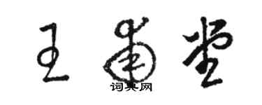 駱恆光王甫堂草書個性簽名怎么寫