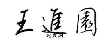 王正良王進園行書個性簽名怎么寫