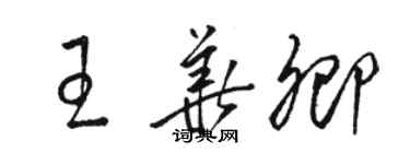 駱恆光王華卿草書個性簽名怎么寫