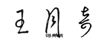 駱恆光王月奇草書個性簽名怎么寫