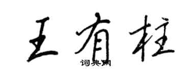 王正良王有柱行書個性簽名怎么寫