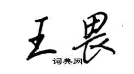 王正良王畏行書個性簽名怎么寫
