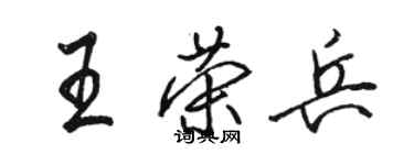 駱恆光王榮兵行書個性簽名怎么寫