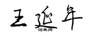 曾慶福王延年行書個性簽名怎么寫