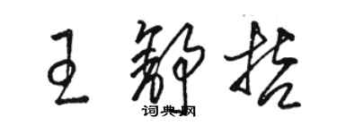 駱恆光王舒哲草書個性簽名怎么寫
