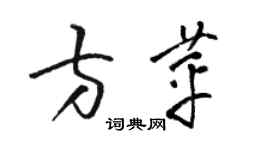 駱恆光方苹草書個性簽名怎么寫