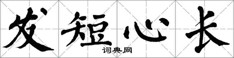 翁闓運髮短心長楷書怎么寫