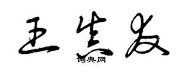 曾慶福王真友草書個性簽名怎么寫