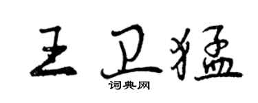 曾慶福王衛猛行書個性簽名怎么寫