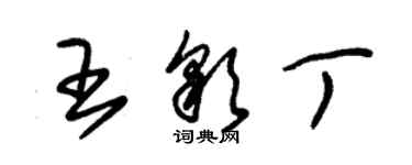 朱錫榮王彩丁草書個性簽名怎么寫