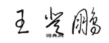 駱恆光王登鵬草書個性簽名怎么寫