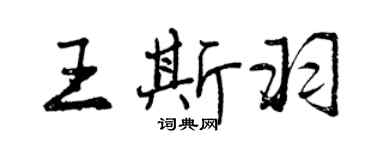 曾慶福王斯羽行書個性簽名怎么寫