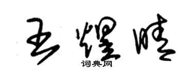 朱錫榮王煜晴草書個性簽名怎么寫