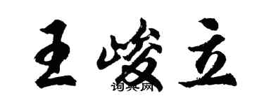 胡問遂王峻立行書個性簽名怎么寫
