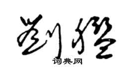 曾慶福劉艦草書個性簽名怎么寫