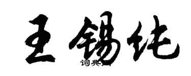 胡問遂王錫純行書個性簽名怎么寫
