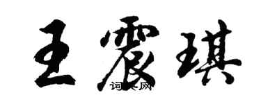 胡問遂王震琪行書個性簽名怎么寫