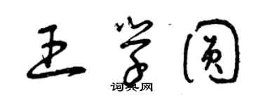 曾慶福王學圓草書個性簽名怎么寫