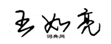 朱錫榮王如亮草書個性簽名怎么寫