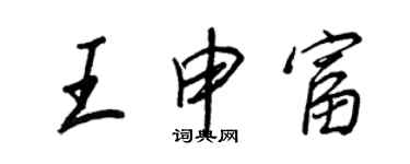 王正良王申富行書個性簽名怎么寫