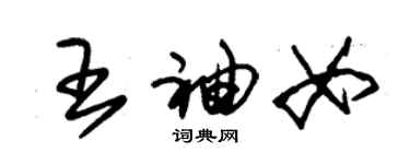 朱錫榮王袖女草書個性簽名怎么寫