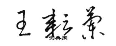 駱恆光王耘蘭草書個性簽名怎么寫