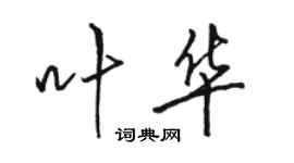 駱恆光葉華行書個性簽名怎么寫