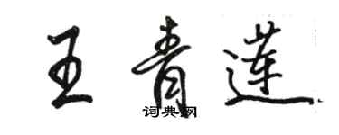 駱恆光王青蓮行書個性簽名怎么寫
