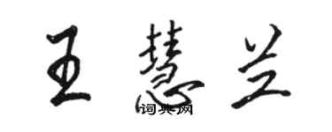 駱恆光王慧蘭行書個性簽名怎么寫