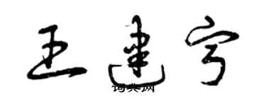 曾慶福王建寧草書個性簽名怎么寫