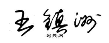 朱錫榮王鎮洲草書個性簽名怎么寫