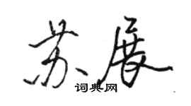 駱恆光蘇展行書個性簽名怎么寫