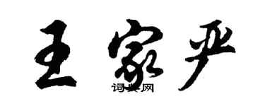 胡問遂王家嚴行書個性簽名怎么寫