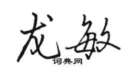 駱恆光龍敏行書個性簽名怎么寫