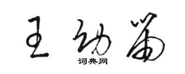 駱恆光王幼笛草書個性簽名怎么寫