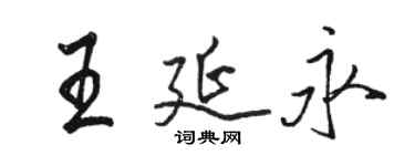 駱恆光王延永行書個性簽名怎么寫
