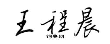 王正良王程晨行書個性簽名怎么寫