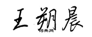 王正良王朔晨行書個性簽名怎么寫