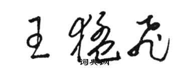 駱恆光王猛飛草書個性簽名怎么寫