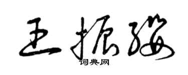 曾慶福王振纓草書個性簽名怎么寫