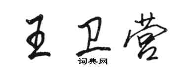 駱恆光王衛營行書個性簽名怎么寫