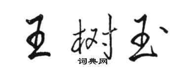 駱恆光王樹玉行書個性簽名怎么寫