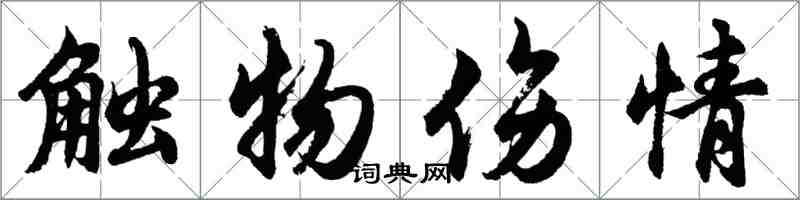 胡問遂觸物傷情行書怎么寫