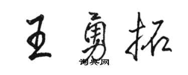 駱恆光王勇拓行書個性簽名怎么寫