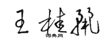 駱恆光王桂麗草書個性簽名怎么寫