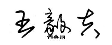 朱錫榮王毅夫草書個性簽名怎么寫