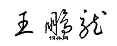 梁錦英王鵬龍草書個性簽名怎么寫