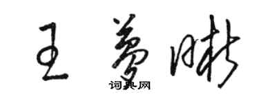駱恆光王夢晰草書個性簽名怎么寫